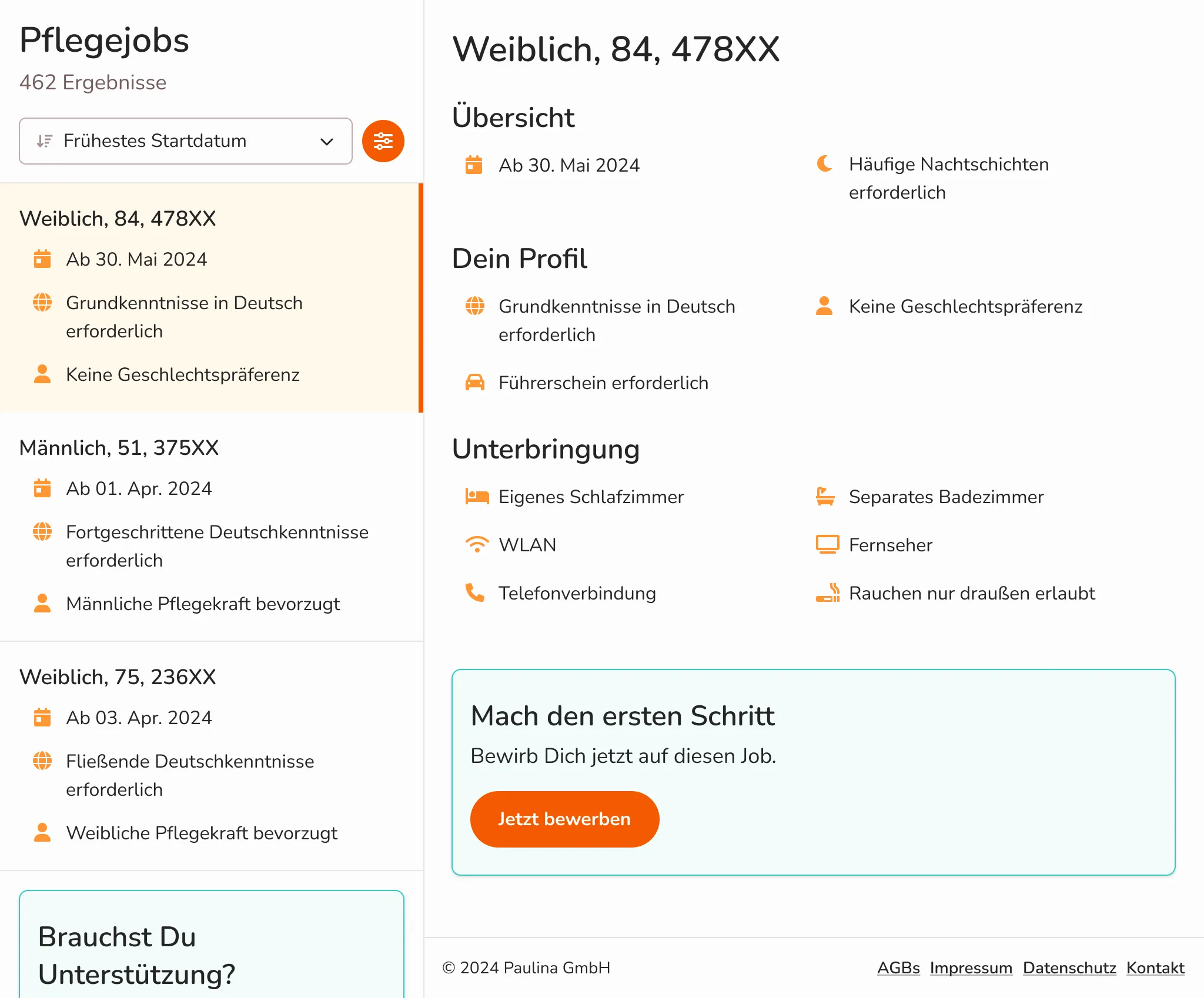 All jobs view in large screens