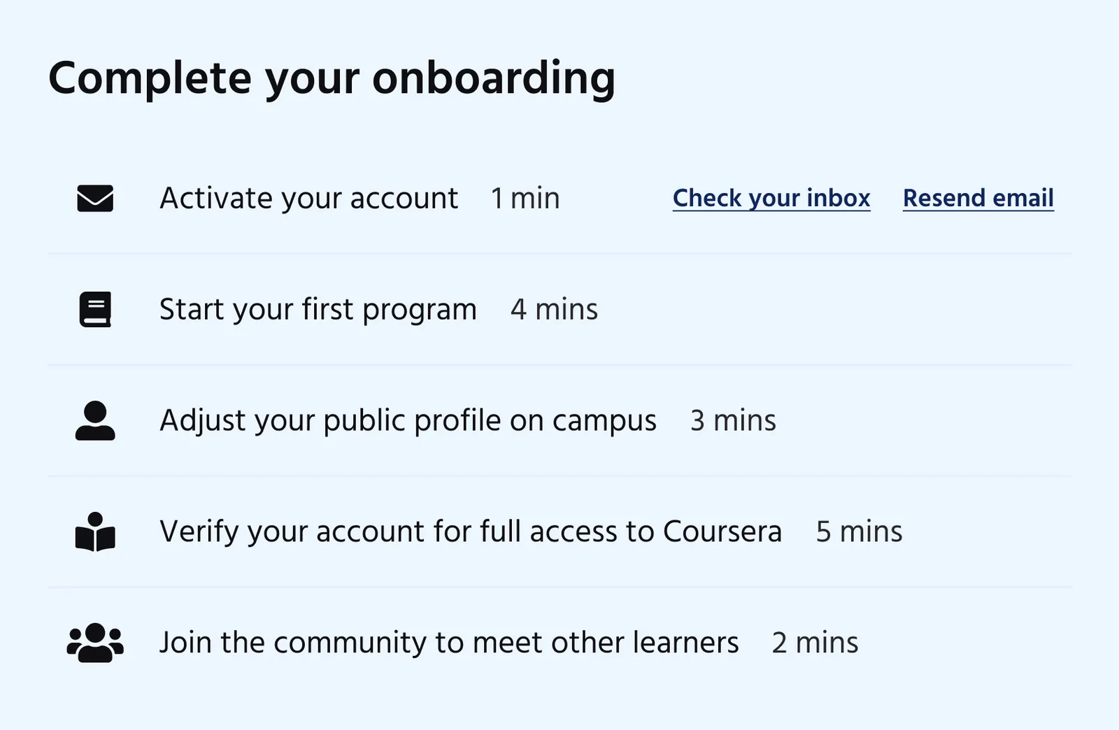A checklist for getting started on Kiron campus