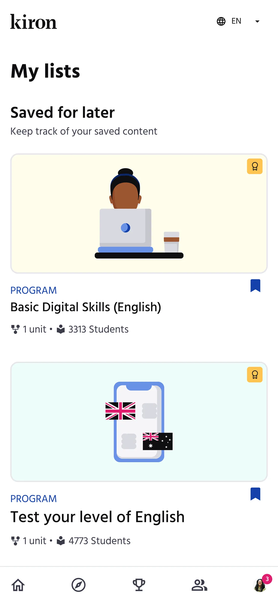 Enabling learners to organise their e-learning experience — photo 3