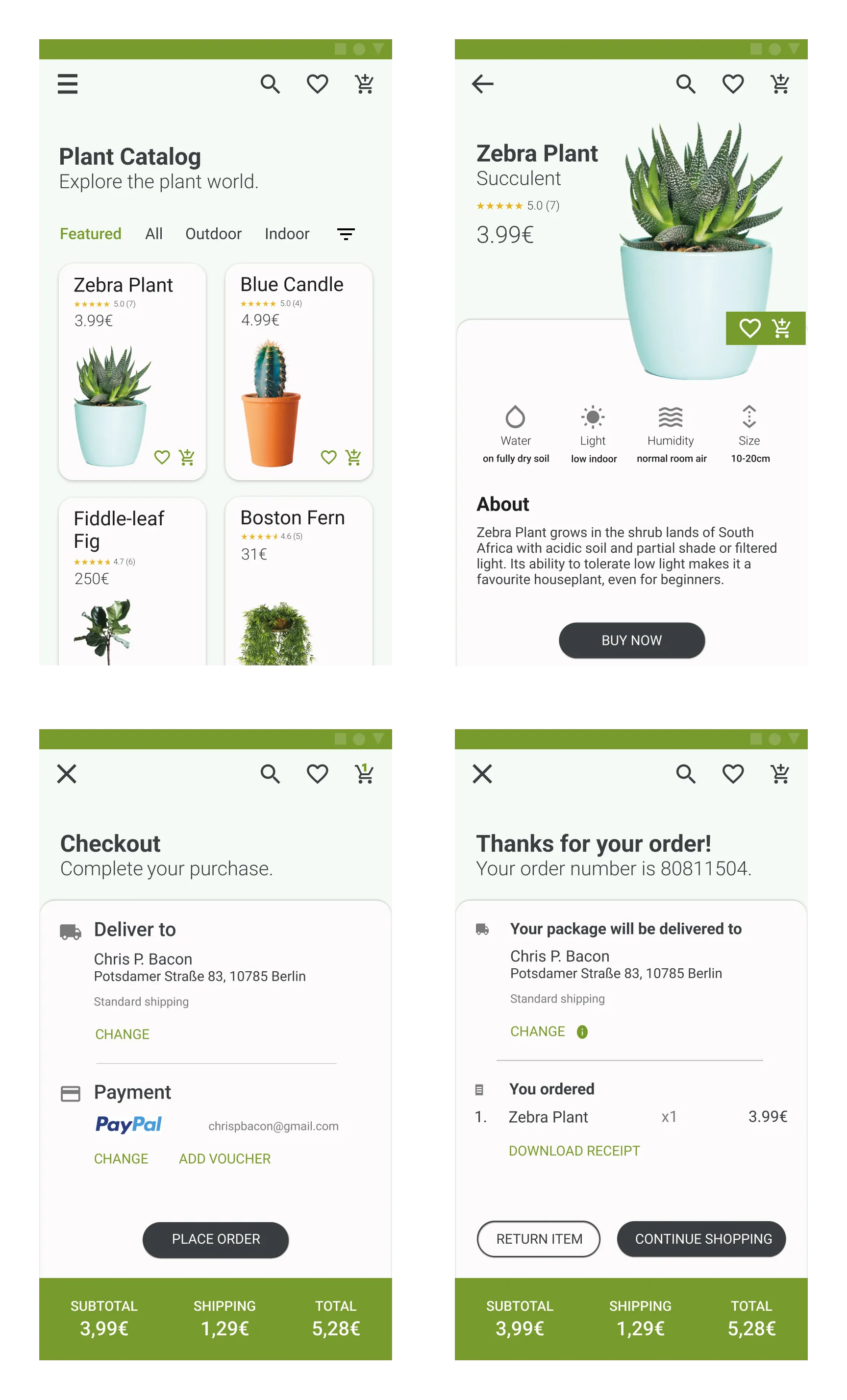 E-commerce mobile patterns
